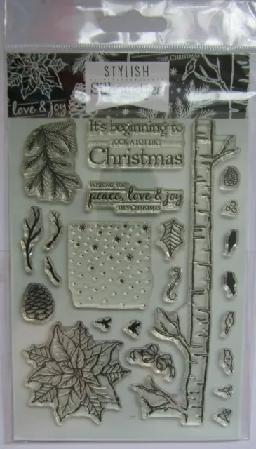 Hunkydory-Stylish Silhouettes-Christmas Clear Stamp Set-Card Making-Crafting-New