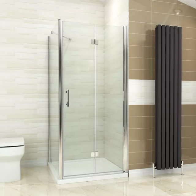 Frameless Shower Enclosure Bifold Door Side Panel and Tray 700/760/800/900/1000