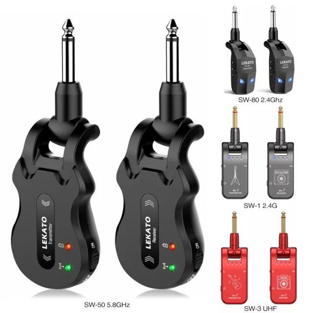 LEKATO Wireless Guitar Transmitter Receiver Bass Digital 2.4Ghz/5.8GHz 2.4G UHF