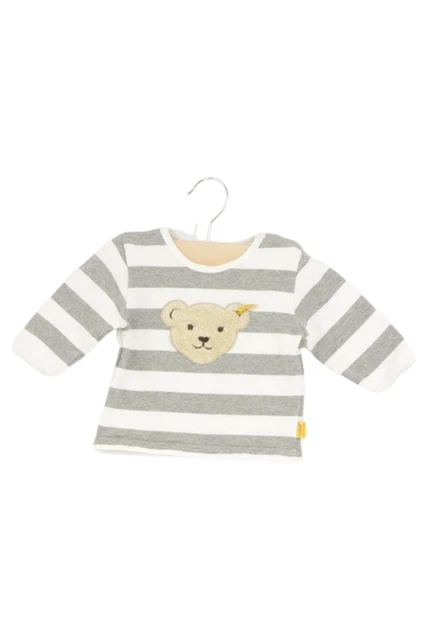 ? Camicia a maniche lunghe Steiff per bambini taglia 56 grigia - morbida comfort in cotone?