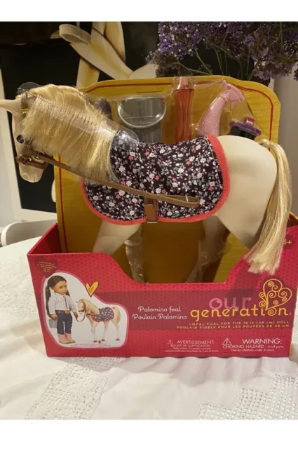 Girl Our Generation Quarter Horse Palomino Foaland & Accessories for 18Inch Doll