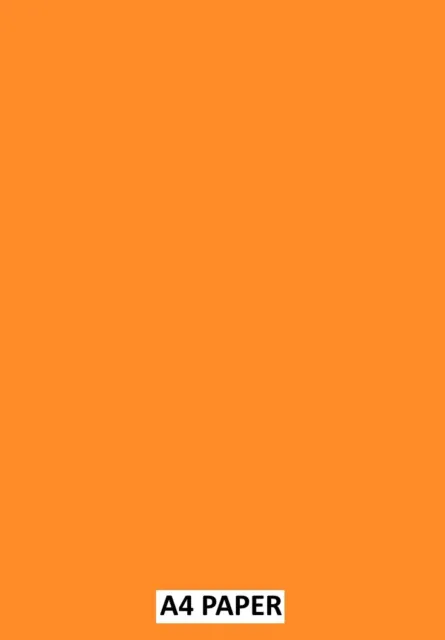 FLUORESCENT ORANGE A4 PAPER 80gsm SHEETS - ARTS AND CRAFTS - SELECT AMOUNT