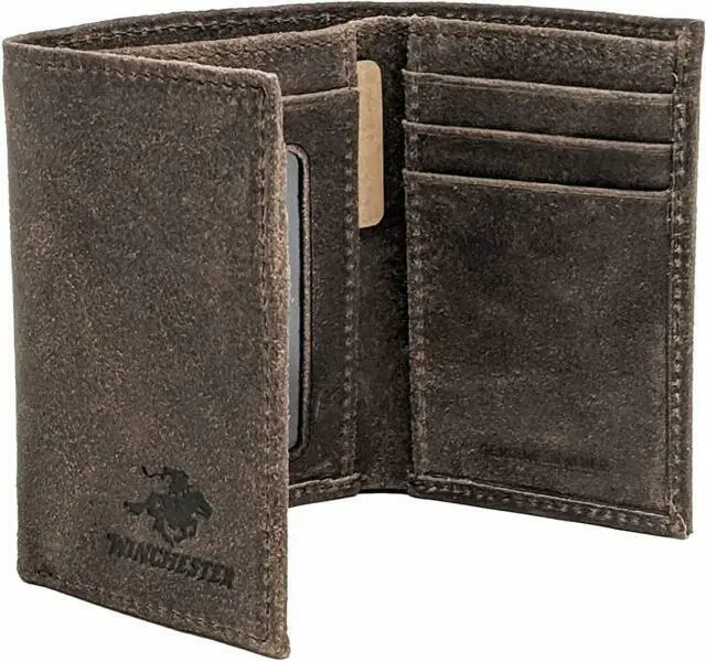 Winchester WM01LA3302 Trifold Leather Wallet - Brown