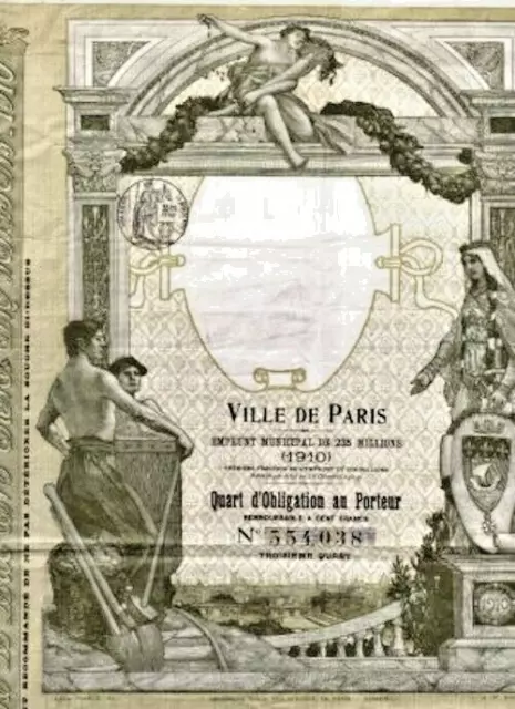 U53  -  Emprunt De La Ville De Paris 1910