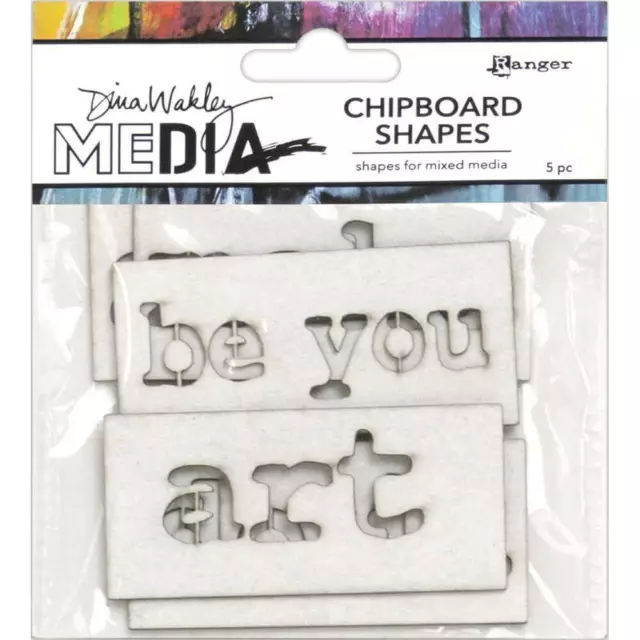 Dina Wakley Media CHIPBOARD Shapes - Words MDA69294