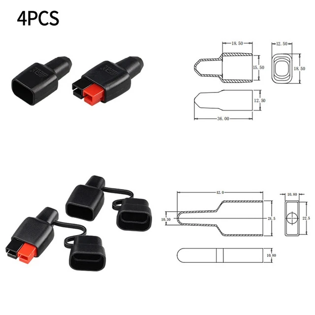Secure Your For Anderson Plug with Waterproof Dust Cable Sheath Cover (4 Pack) 3