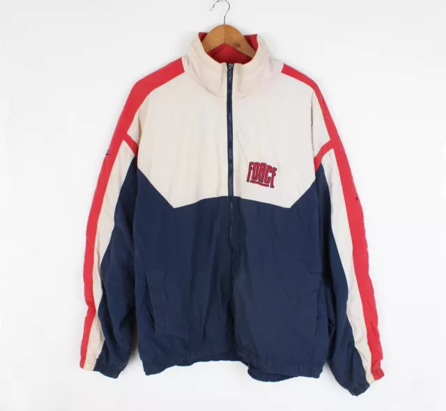 Vintage 90er Nike Force Windbreaker Jacke Air Basketball 80er Jahre Trainingsanzug Gr. XL