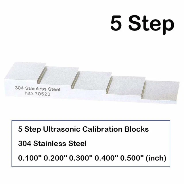 5 STEP CALIBRATION Test Block for Ultrasonic Thickness Gauge Meter NDT