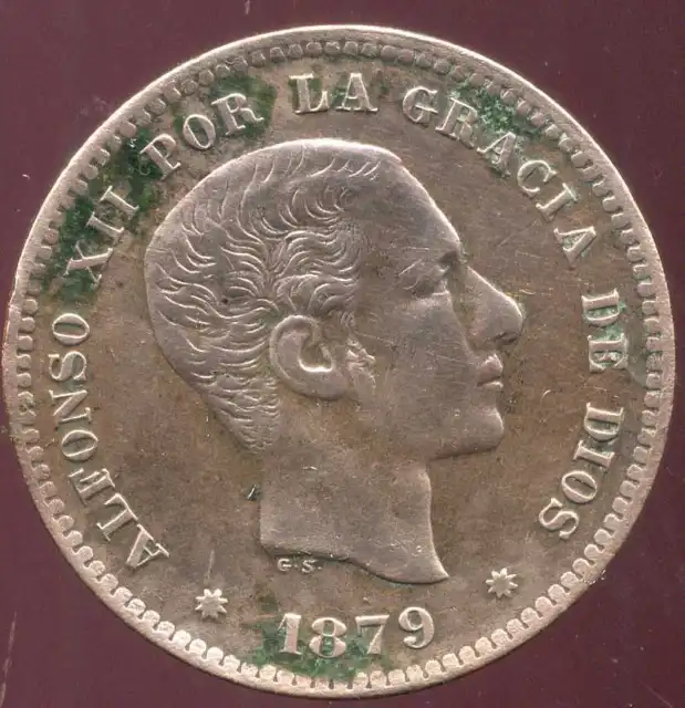 ESPAGNE 5 centimos 1879  ( 5 )