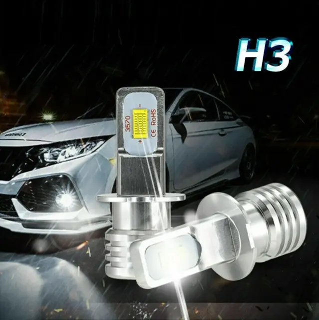 Paar Aluminum H3 160W LED Auto Nebelscheinwerfer Birne Lampen Canbus Fog Light