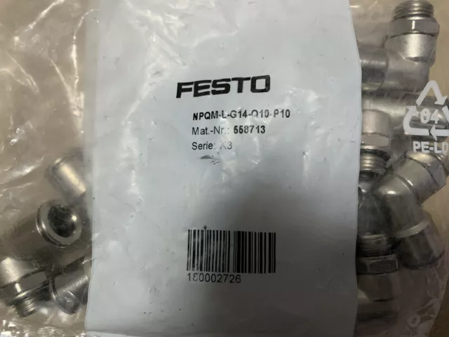 10 pcs FESTO NPQM-L-G14-Q10-P10 558713 Threaded joint