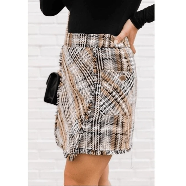 Tweed mini skirt hot sale with braces zara