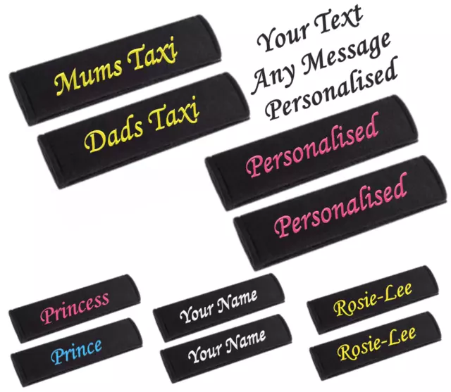 Personalised seat deals belt pads