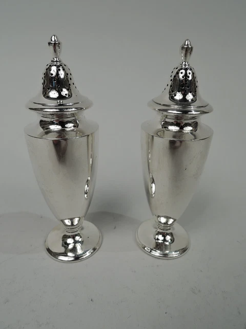 Tiffany Salt & Pepper Shakers 20430 Modern Classical American Sterling Silver