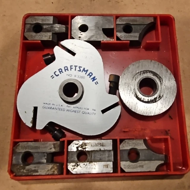 CRAFTSMAN 93200 BENCH & Radial Arm Saw Molding Head w/ 6 Sets of