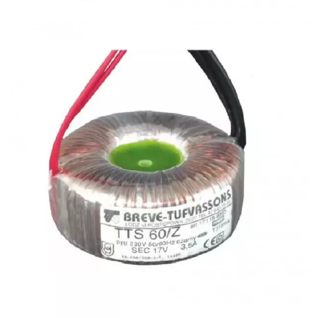 Transformateur torique TTS 60/Z 230/ 12-12V IP00 "BREVE"