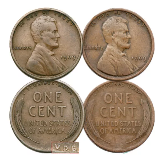 1909-VDB & 1909-P LINCOLN WHEAT CENT SET  Best Value On eBay Free Shipping