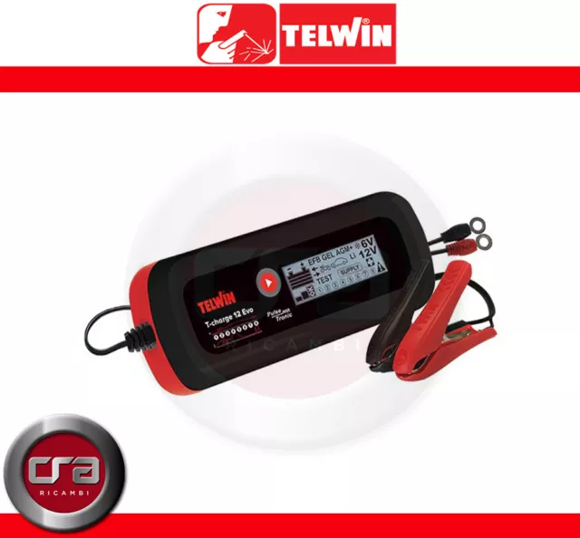 Chargeur Mainteneur Testeur Telwin T-Charge 12 EVO - Écran LCD - 6/12V