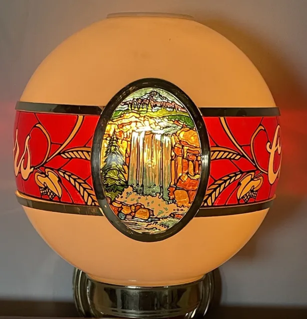 Vintage Coors Beer Advertising Wall Sconce Globe Light-1981-Working