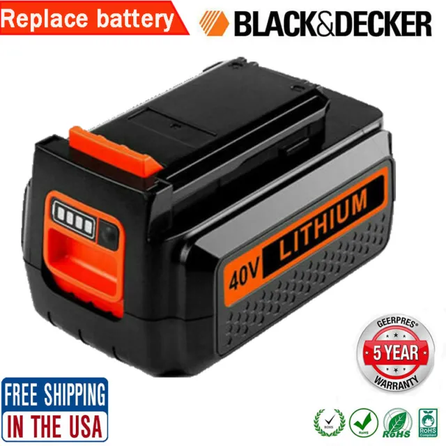40V Lithium Battery For Black & Decker 40 Volt Max LBXR36 LBX2040 LSW36 4.0Ah US