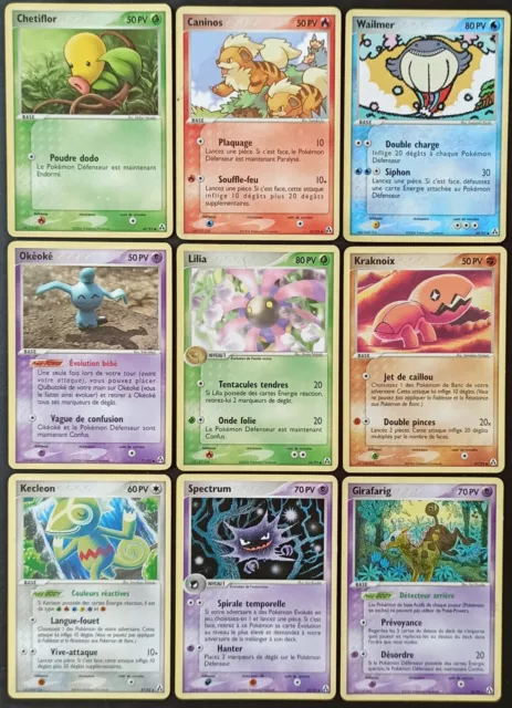 Lot 9 Cartes Pokémon Bloc Ex Créateurs de Légendes - FR