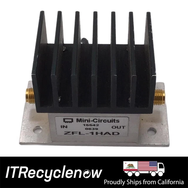 Mini-Circuits ZFL-1HAD Coaxial Amplifier 50Ω High Isolation 10 to 500 MHz Mini-Circuits ZFL-1HAD Coaxial Amplifier 50Ω High Isolation 10 to 500 MHz