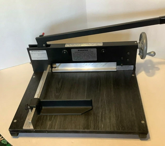Vintage Schleicher & Co Paper Cutter Commercial Sheet Stack 12" Cutting Length