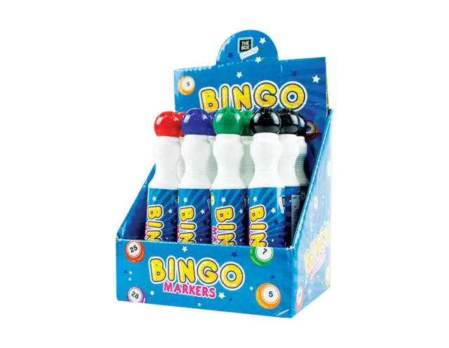 Bingo Dabbers Marker Pens Mixed Colours Sponge Nib Non Drip Ink Dabbing Fast Dry