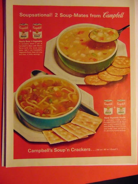 1963 Campbell's Soup 'n Crackers print ad