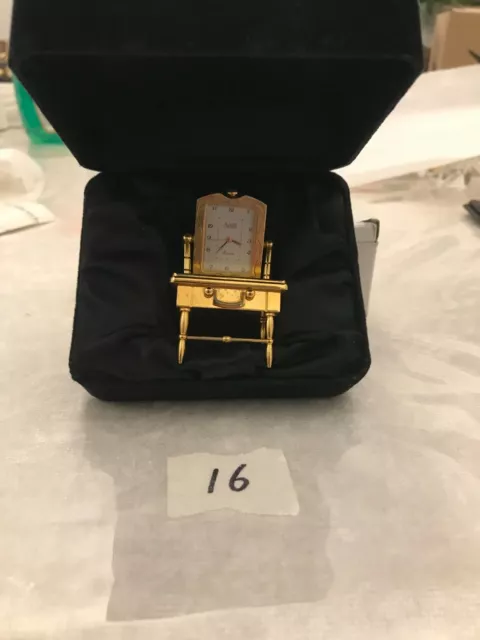 Miniature Dressing Table Clock New Battery Fully working in Presentation box