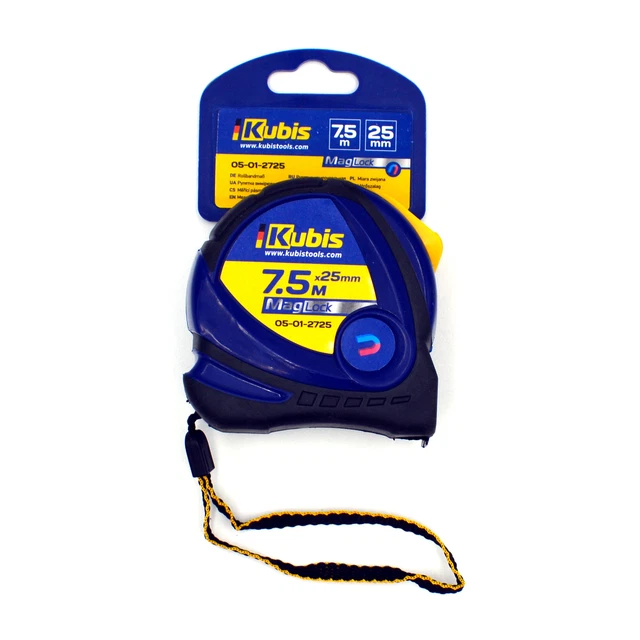 Nastro di misura 25 mm x 7,5 metri magnetico con clip da cintura metro a rullo misura nastro di misurazione