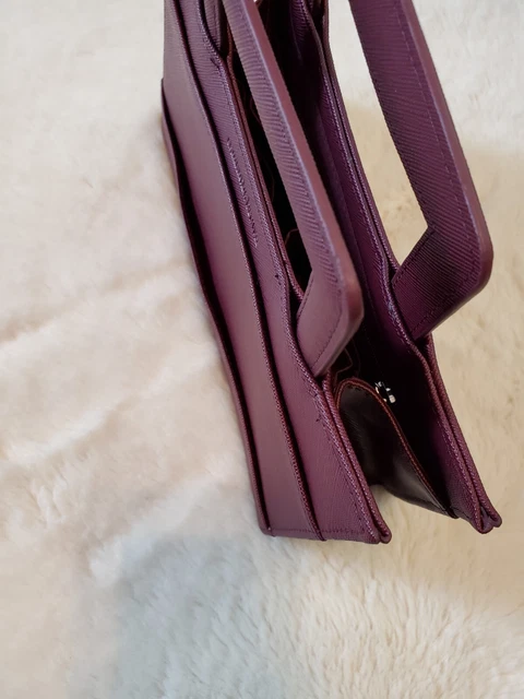 Samantha Brown Mini Satchel Handbag Purse - HSN Small (Dark Purple Eggplant) 7