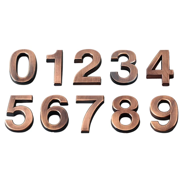 Numero civico digitale montaggio porta 3D ABS numeri indirizzo numeri cassetta postale 10 pz/set