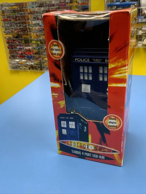 Doctor Who TARDIS USB 4-port hub with Lights & Sounds FX 2004 Wesco BBC NEW