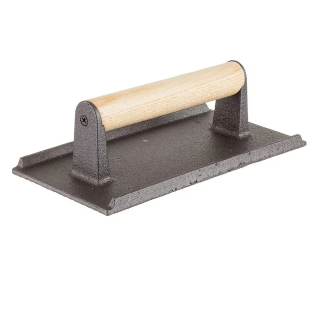 onlyfire Pressa per Hamburger in Ghisa, 15cm Smash Burger Press Rotonda con Impugnatura Resistente al Calore per Griglia e Barbecue, Pressa per Grigliate Pesanti per Hamburger, Bistecche, Pancetta