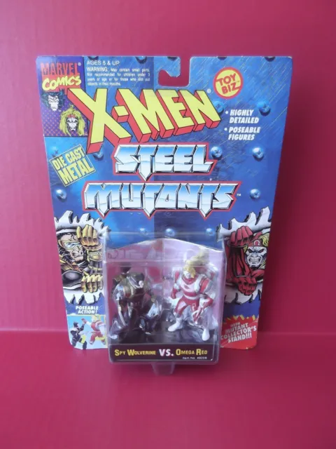 X-Men Steel Mutants "Spy Wolverine Vs Omega Red" 2.5"In Die Cast Figures 1994