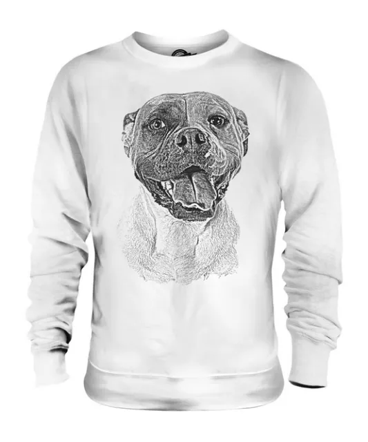 American Bulldog Sketch Unisex Printed Sweater Top Great Gift For Dog Lover Bull