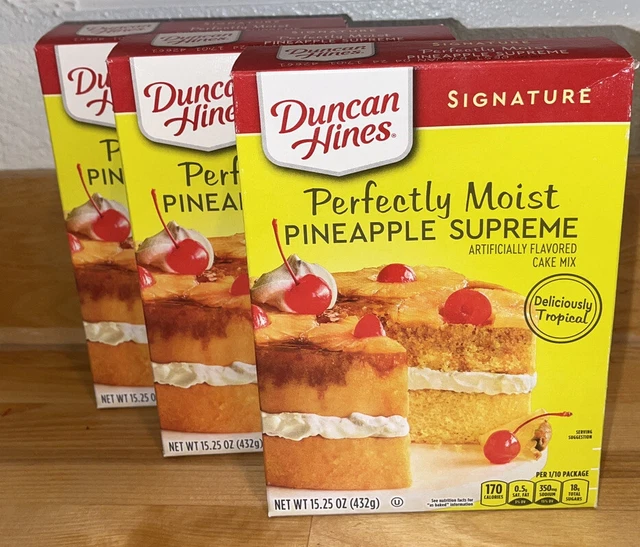 DUNCAN HINES SIGNATURE Pineapple Supreme Cake Mix (3 boxes) exp1/2024