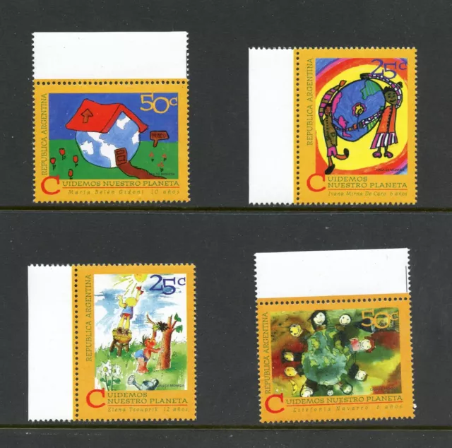 R3385 Argentina 1994 ecology, Earth, children's art 4v. MNH