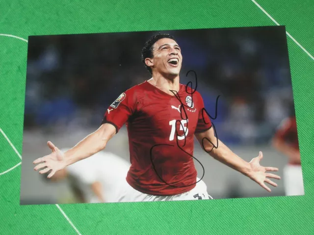 Hull City El-Ahly El Mokawloon Gedo Signed Press Quality Egypt Action Photograph