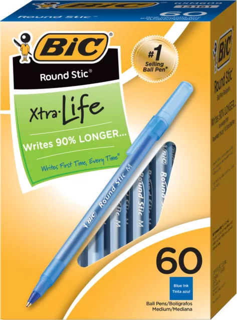 Box Of 24, Bic Cristal Bold 1.6mm MSBP24 Blue Ink Ballpoint Pen