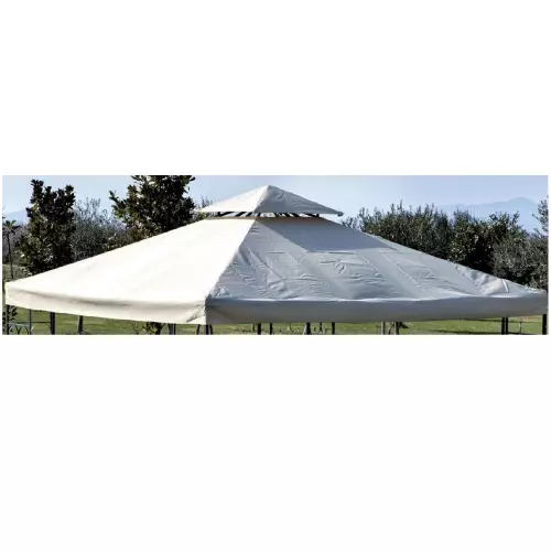 Top de Rechange pour Gazebo Mod. 3133 MT 3x3 IN Polyester Ecru Toile Couverture