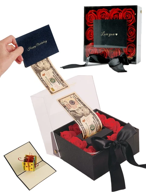 Money Box for Cash Gift Pull – Cash Pull Out Money Box – Unique Gifts for Wife