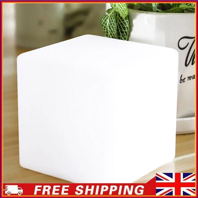 LED COLOR CHANGING Cube Night Light Party Bar Decor Battery Remote