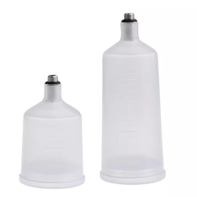 2 Capacity Plastic Air Gravity Feed Spray Paint     Airbrush Cup Pot