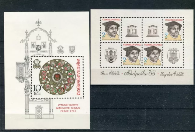 Tschechoslowakei Mi.-Nr. 2456 A und Block 56 postfrisch (**) - b1167