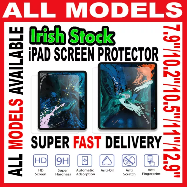 Apple iPad Tempered GENUINE GLASS 3mm Screen protector iPad 7th gen Pro Air Mini