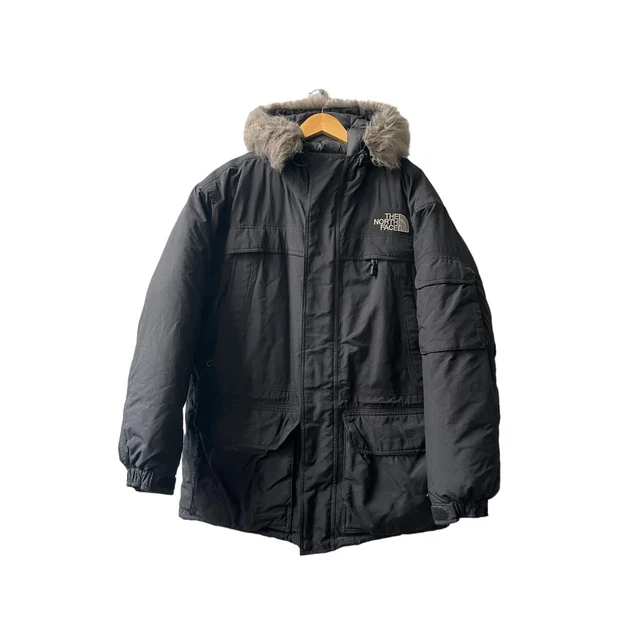 Cappotto Giacca Nera The North Face Mcmurdo Hyvent Vintage Uomo Medio