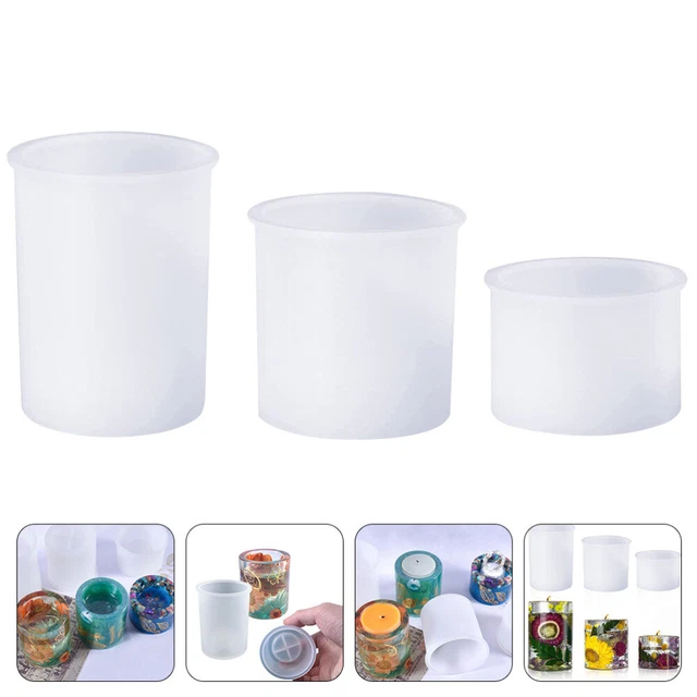 Moldes de silicona de cilindro molde de almacenamiento de bolígrafo de gel de sílice mediano pequeño