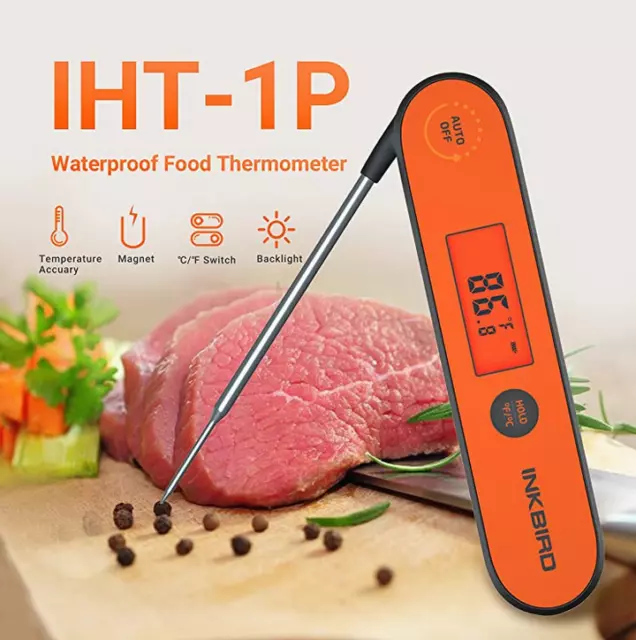 Inkbird IHT-1P Digital BBQ Einstechthermometer Wasserfest Wiederaufladbar Braten